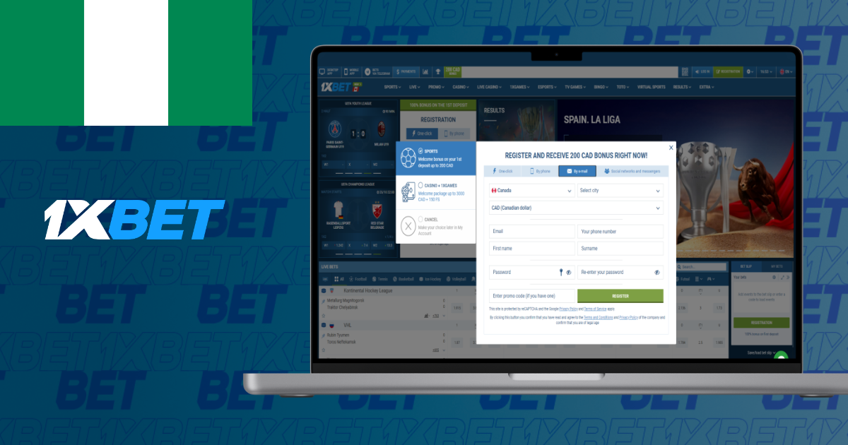 1xBet Registration in Nigeria
